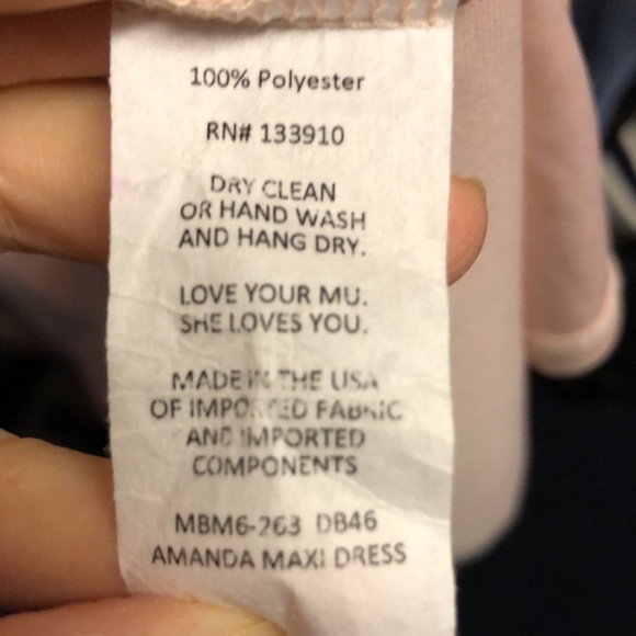 🌼2 for $30🌼 Show Me Your Mu Mu Amanda Dusty Blush Full Length Dress Small - Picture 10 of 10